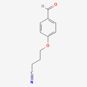 molecular formula C11H11NO2 B7807754 4-(4-Formylphenoxy)butanenitrile 