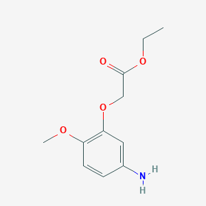 molecular formula C11H15NO4 B7807794 Ethyl 2-(5-amino-2-methoxyphenoxy)acetate 