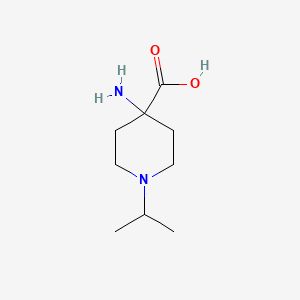 molecular formula C9H18N2O2 B7808429 4-Amino-1-isopropylpiperidine-4-carboxylic acid 