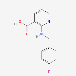 molecular formula C13H11FN2O2 B7808474 2-{[(4-Fluorophenyl)methyl]amino}pyridine-3-carboxylic acid 