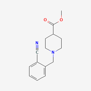 molecular formula C15H18N2O2 B7808514 Methyl 1-(2-cyanobenzyl)piperidine-4-carboxylate 