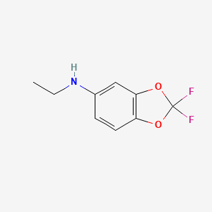 molecular formula C9H9F2NO2 B7808588 N-ethyl-2,2-difluoro-2H-1,3-benzodioxol-5-amine 