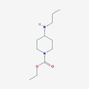molecular formula C11H22N2O2 B7808625 Ethyl 4-(propylamino)piperidine-1-carboxylate 