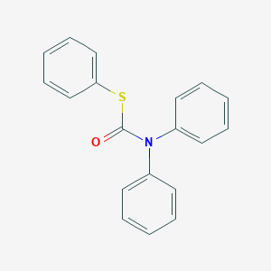 molecular formula C19H15NOS B078087 Carbamic acid, diphenylthio-, S-phenyl ester CAS No. 13509-40-5