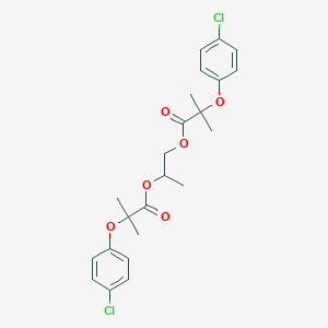 molecular formula C23H26Cl2O6 B078088 Bis[2-(p-chlorophenoxy)-2-methylpropionic acid]propylene ester CAS No. 14496-66-3