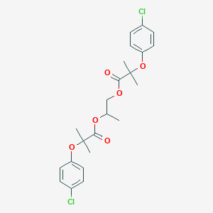 molecular formula C23H26Cl2O6 B078088 1,2-Propanediol bis(alpha-(p-chlorophenoxy)isobutyrate) CAS No. 14496-66-3