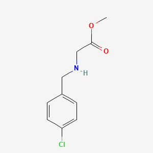 molecular formula C10H12ClNO2 B7808876 Methyl 2-{[(4-chlorophenyl)methyl]amino}acetate 