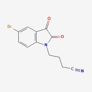 4-(5-bromo-2,3-dioxo-2,3-dihydro-1H-indol-1-yl)butanenitrile