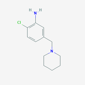 2-Chloro-5-(piperidin-1-ylmethyl)aniline