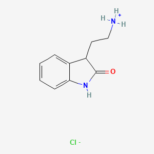 molecular formula C10H13ClN2O B7809288 2-Indolinone, 3-(2-aminoethyl)-, hydrochloride 