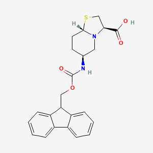 (3R,6S,8aS)-6-((((9H-Fluoren-9-yl)methoxy)carbonyl)amino)hexahydro-2H-thiazolo[3,2-a]pyridine-3-carboxylic acid