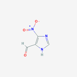 molecular formula C4H3N3O3 B7809624 4-nitro-1H-imidazole-5-carbaldehyde 