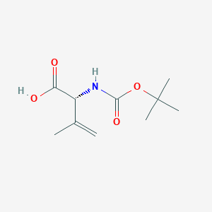 molecular formula C10H17NO4 B7809773 (2R)-3-methyl-2-[(2-methylpropan-2-yl)oxycarbonylamino]but-3-enoic acid 