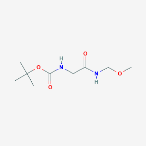 molecular formula C9H18N2O4 B7809775 tert-Butyl (2-((methoxymethyl)amino)-2-oxoethyl)carbamate CAS No. 496836-38-5