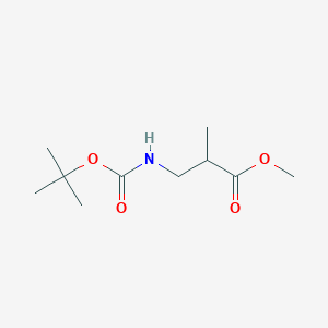 molecular formula C10H19NO4 B7809776 Methyl 3-((tert-butoxycarbonyl)amino)-2-methylpropanoate 
