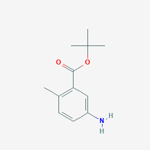 molecular formula C12H17NO2 B7809816 Tert-butyl 5-amino-2-methylbenzoate 