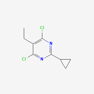 molecular formula C9H10Cl2N2 B7809882 4,6-Dichloro-2-cyclopropyl-5-ethylpyrimidine CAS No. 617716-32-2