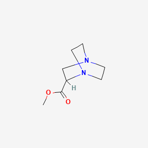 molecular formula C8H14N2O2 B7809918 Methyl 1,4-diazabicyclo[2.2.2]octane-2-carboxylate CAS No. 29924-68-3