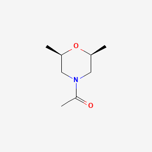 molecular formula C8H15NO2 B7810057 Morpholine, 4-acetyl-2,6-dimethyl-, cis-(9CI) 