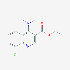 molecular formula C14H15ClN2O2 B7810694 Ethyl 8-chloro-4-(dimethylamino)quinoline-3-carboxylate 