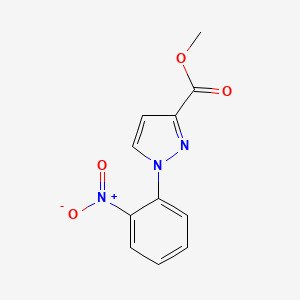 molecular formula C11H9N3O4 B7810816 methyl 1-(2-nitrophenyl)-1H-pyrazole-3-carboxylate 