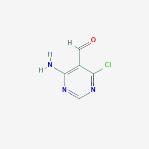 molecular formula C5H4ClN3O B078110 4-氨基-6-氯嘧啶-5-甲醛 CAS No. 14160-93-1