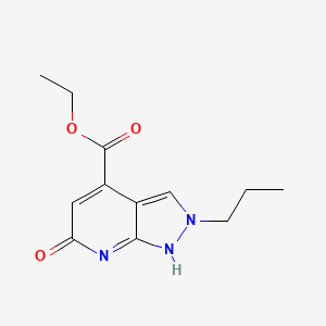 molecular formula C12H15N3O3 B7811169 ethyl 6-oxo-2-propyl-1H-pyrazolo[3,4-b]pyridine-4-carboxylate 