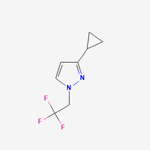 molecular formula C8H9F3N2 B7811224 3-cyclopropyl-1-(2,2,2-trifluoroethyl)-1H-pyrazole 