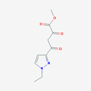 molecular formula C10H12N2O4 B7811307 methyl 4-(1-ethyl-1H-pyrazol-3-yl)-2,4-dioxobutanoate 