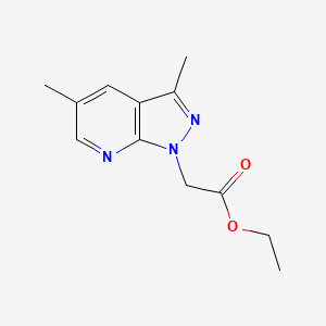 molecular formula C12H15N3O2 B7811345 ethyl (3,5-dimethyl-1H-pyrazolo[3,4-b]pyridin-1-yl)acetate 