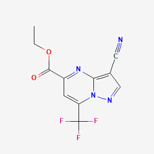 Ethyl 3-cyano-7-(trifluoromethyl)pyrazolo[1,5-a]pyrimidine-5-carboxylate