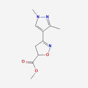 Methyl 3-(1,3-dimethyl-1H-pyrazol-4-yl)-4,5-dihydroisoxazole-5-carboxylate