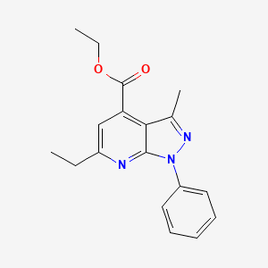 ethyl 6-ethyl-3-methyl-1-phenyl-1H-pyrazolo[3,4-b]pyridine-4-carboxylate