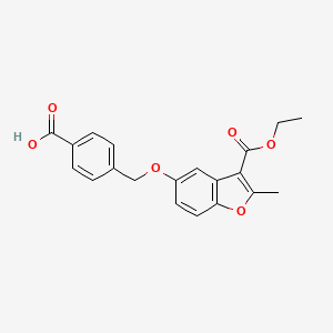 4-({[3-(Ethoxycarbonyl)-2-methyl-1-benzofuran-5-yl]oxy}methyl)benzoic acid