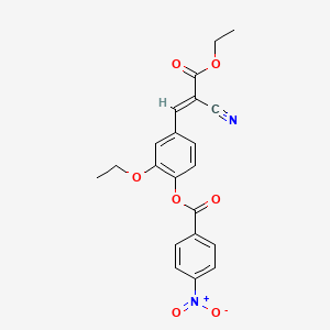 4-[(1E)-2-cyano-3-ethoxy-3-oxoprop-1-en-1-yl]-2-ethoxyphenyl 4-nitrobenzoate