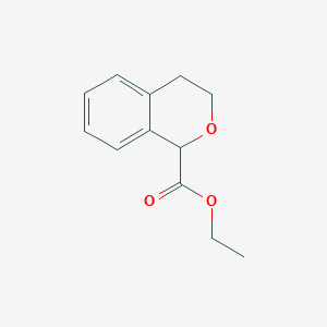 molecular formula C12H14O3 B7811495 ethyl 3,4-dihydro-1H-isochromene-1-carboxylate 