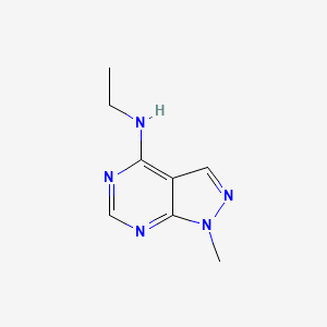 molecular formula C8H11N5 B7811510 N-ethyl-1-methyl-1H-pyrazolo[3,4-d]pyrimidin-4-amine CAS No. 5334-50-9