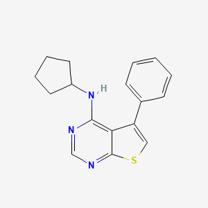 N-cyclopentyl-5-phenylthieno[2,3-d]pyrimidin-4-amine