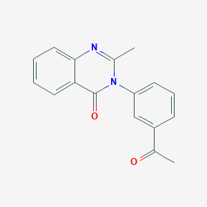 molecular formula C17H14N2O2 B7812303 3-(3-Acetylphenyl)-2-methylquinazolin-4-one 