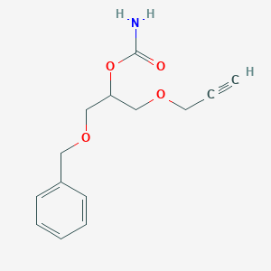 molecular formula C14H17NO4 B078124 1-Benzyloxy-3-(2-propynyloxy)-2-propanol carbamate CAS No. 14669-15-9