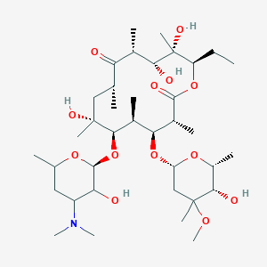 (3R,4S,5S,6R,7R,9R,11R,12R,13S,14R)-6-[(2S)-4-(dimethylamino)-3-hydroxy-6-methyloxan-2-yl]oxy-14-ethyl-7,12,13-trihydroxy-4-[(2R,5S,6R)-5-hydroxy-4-methoxy-4,6-dimethyloxan-2-yl]oxy-3,5,7,9,11,13-hexamethyl-oxacyclotetradecane-2,10-dione