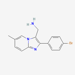 B7812606 2-(4-Bromophenyl)-6-methylimidazo[1,2-a]pyridine-3-methanamine CAS No. 681260-18-4