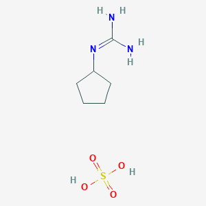 molecular formula C6H15N3O4S B7812623 2-cyclopentylguanidine;sulfuric acid CAS No. 5422-62-8