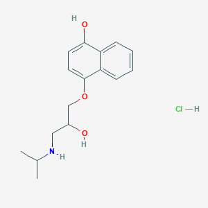 molecular formula C16H22ClNO3 B078127 4-Hydroxypropranolol HCl CAS No. 14133-90-5