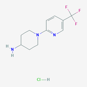 1-[5-(Trifluoromethyl)pyridin-2-yl]piperidin-4-amine;hydrochloride