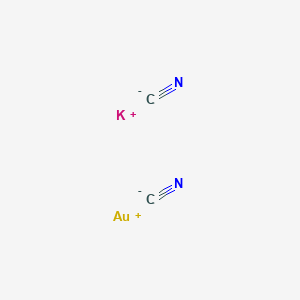 molecular formula C2AuN2-2 B078129 Aurate(1-), bis(cyano-c)-, potassium CAS No. 13967-50-5
