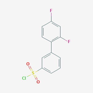 molecular formula C12H7ClF2O2S B7812904 3-(2,4-Difluorophenyl)benzene-1-sulfonyl chloride 