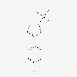 molecular formula C14H15BrO B7813137 2-(4-Bromophenyl)-5-tert-butylfuran 