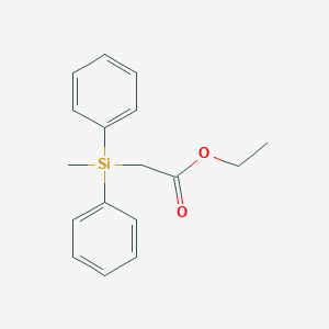 molecular formula C17H20O2Si B078134 Ethyl (diphenylmethylsilyl)acetate CAS No. 13950-57-7