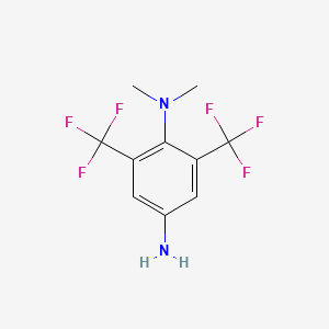 molecular formula C10H10F6N2 B7813489 N1,N1-dimethyl-2,6-bis(trifluoromethyl)benzene-1,4-diamine 